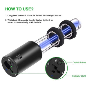 Rechargeable Ultraviolet UV Sterilizer Light