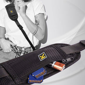 NEW! Portable Shoulder Camera Strap with Storage